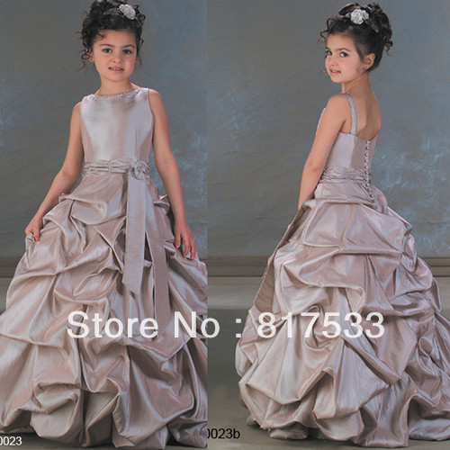 baby girls party dress children girl dresses on clothes for flower ruffles pleat ball gown floor length waistband bow front