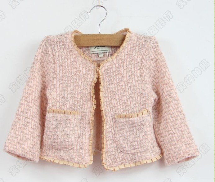 Baby girls sweater dress coat   kids outwear children cardigan jackets  6 pcs/lot chinapost