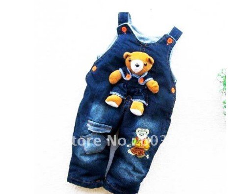 Baby jeans Suspender pants Boy's overalls Pooh Bear baby Suspender pants