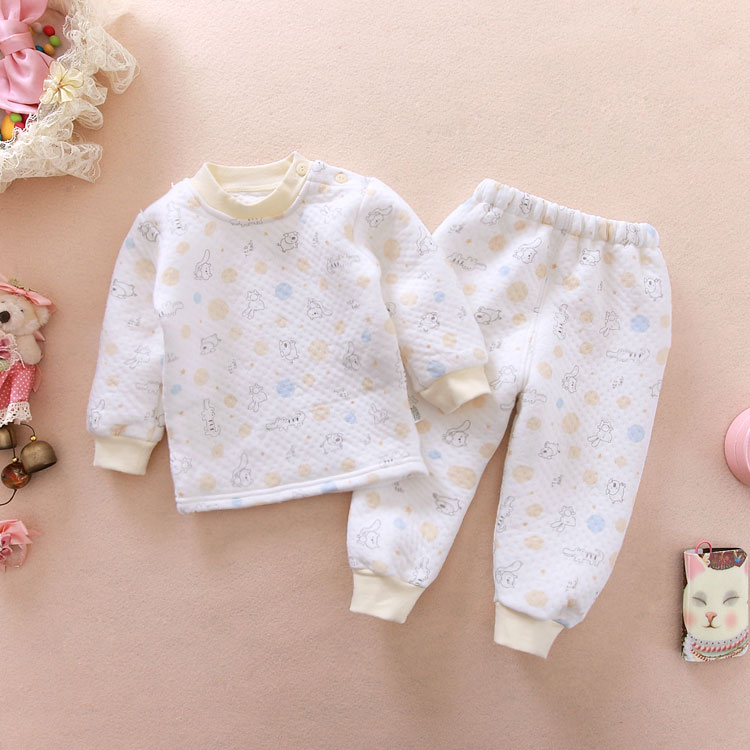 Baby long johns long johns child thermal underwear set baby clothes male child female child 100% cotton 7732