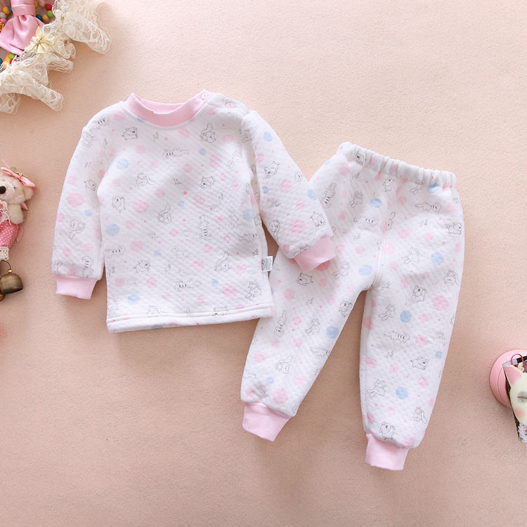 Baby long johns long johns child thermal underwear set baby clothes underwear male child female child 100% cotton 7732