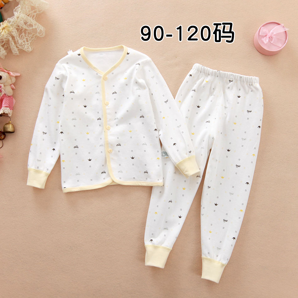 Baby long johns long johns child underwear set baby clothes 100% cotton underwear male child female child cardigan 100% cotton