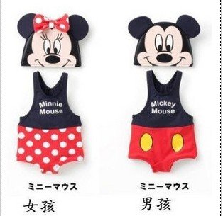 Baby Minnie swimwears boys and girls Mickey Mouse swimwear