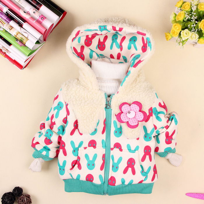 Baby outerwear trench female child sweatshirt children's clothing baby clothes wadded jacket cotton-padded jacket 2012 autumn