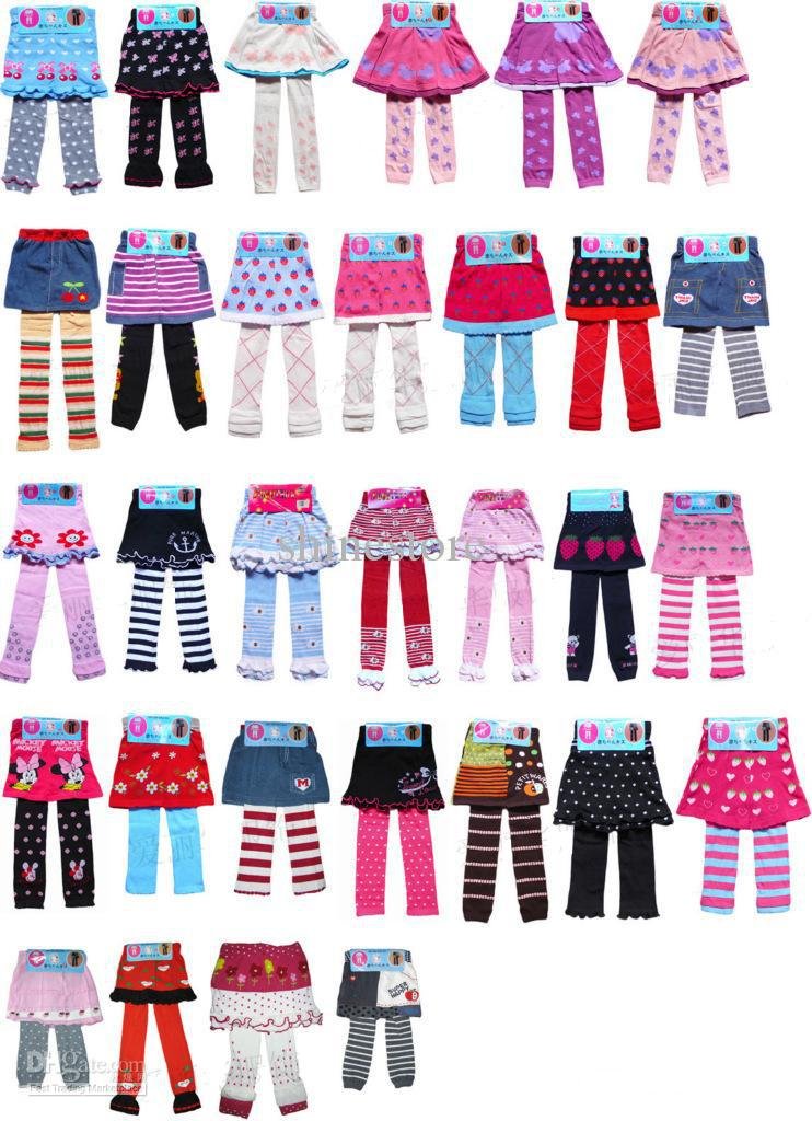 Baby Skirt Nine-knitted Lace Culottes Tight Pants Baby Divided Skirt Legging Baby Walking Pants