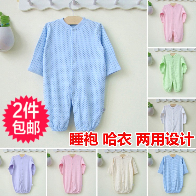Baby sleepwear bodysuit underwear 100% cotton newborn clothing clothes spring and autumn child robe 100% cotton