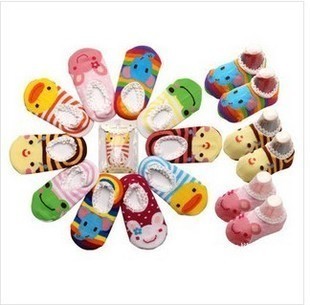 Baby  slippers toddler socks cartoon non-slip  floor socks relent  spring and autumn baby socks