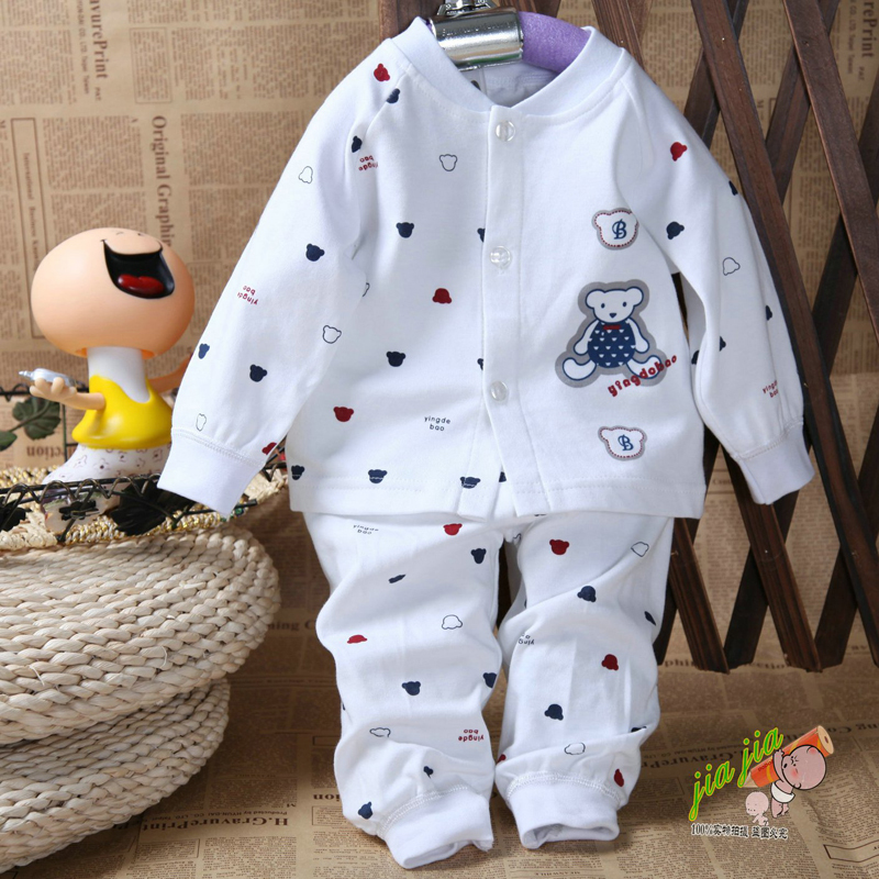 Baby underwear set 100% cotton baby child before open buckle beam set long johns long johns y1004