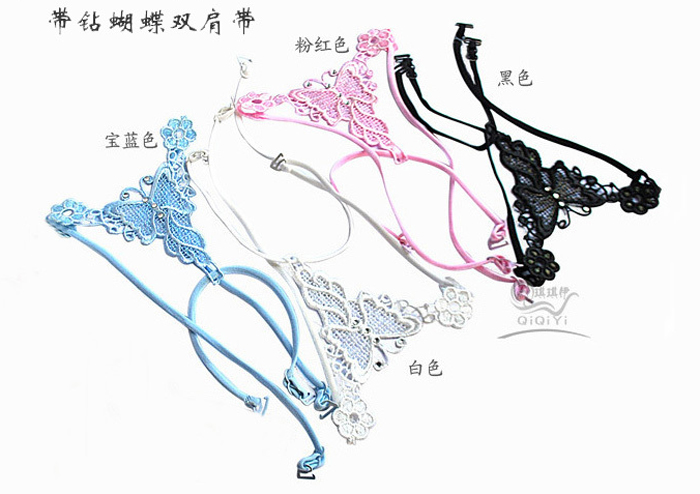 Back cross paragraph rhinestone bow shoulder strap underwear shoulder strap invisible pectoral girdle belt underwear belt