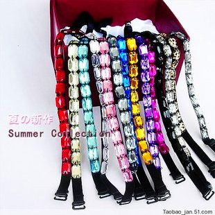 Bag gem bra belt underwear belt acrylic diamond stone shoulder strap sparkling diamond floret invisible underwear pectoral