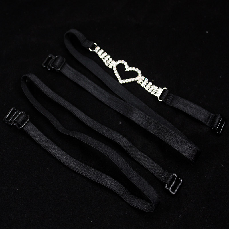 Bag glue hook nylon shoulder strap rhinestone love quality double-shoulder shoulder strap pectoral girdle