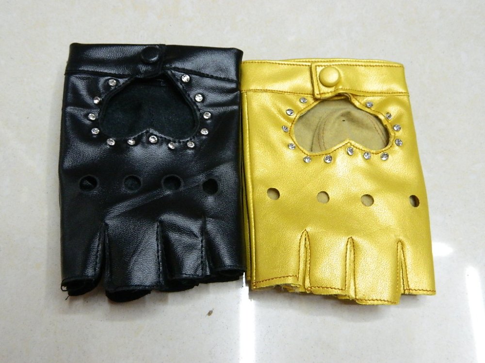 Bag mail lady's half refers to the brief paragraph gloves han2 ban3 diamond half refers to the glove leather gloves