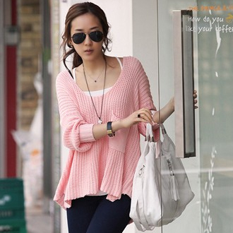 Bags bat style medium-long sweater 8101 free shipping