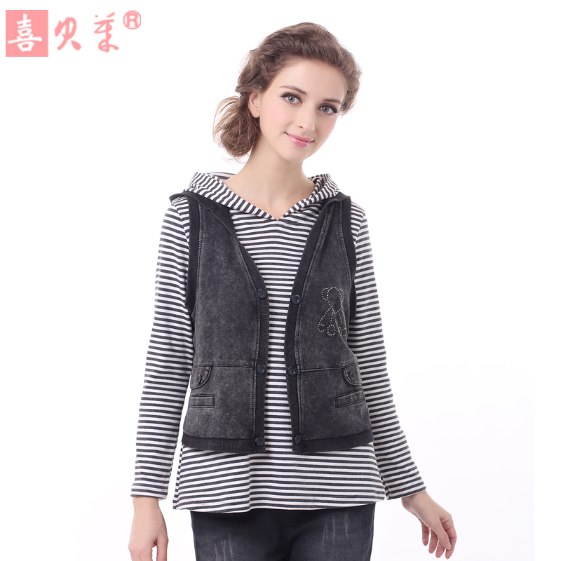 Bailey spring fashion maternity clothing maternity rhinestone bear vest knitted small vest