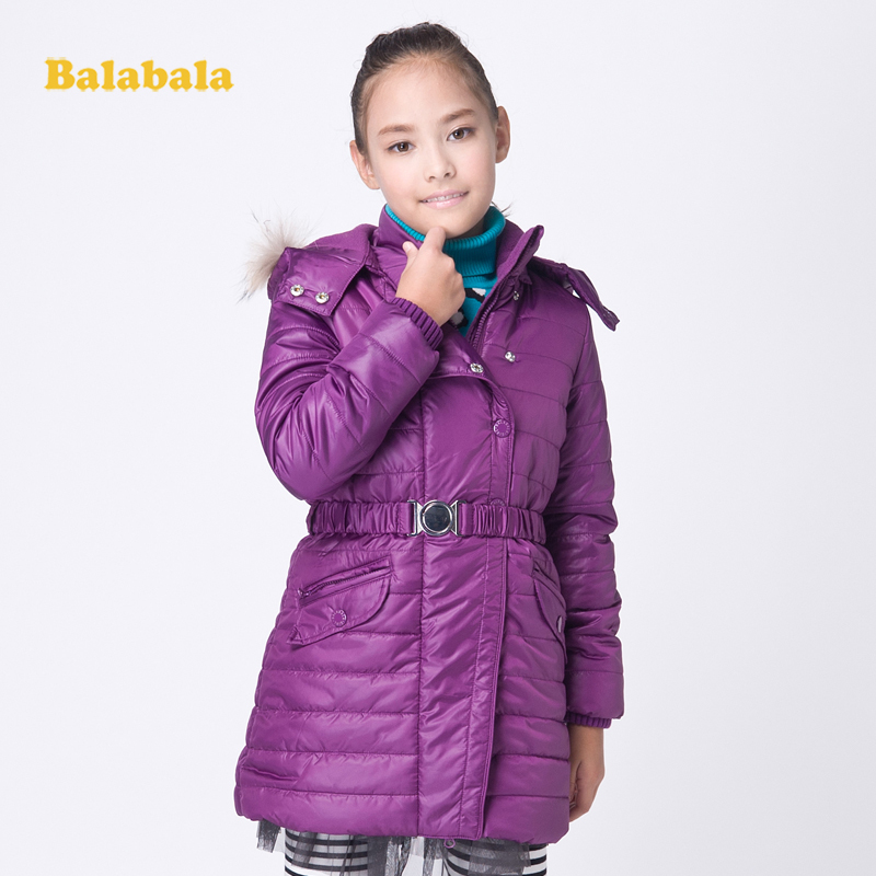 BALABALA 2012 winter children's clothing wadded jacket casual with a hood thickening cotton-padded jacket children outerwear
