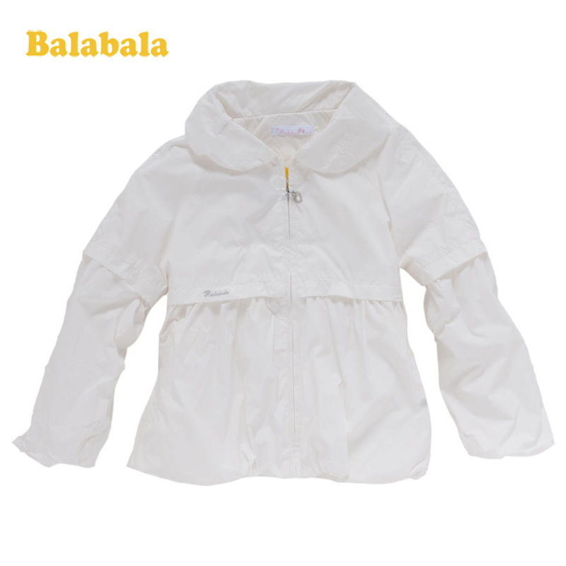 Balabala BALABALA children's clothing outerwear autumn casual solid color princess female child outerwear +A