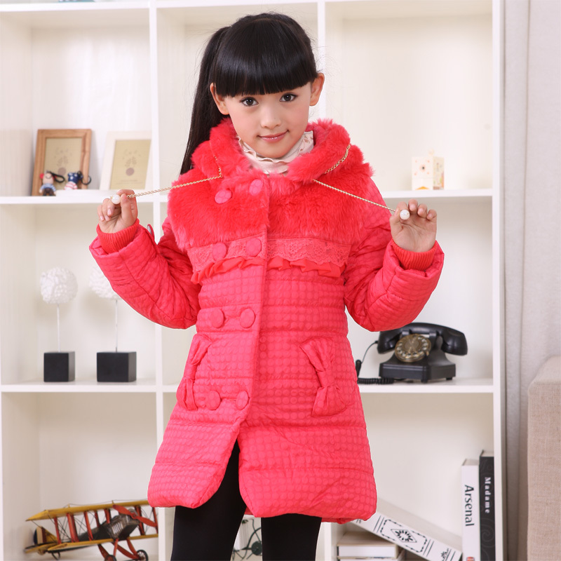 BALABALA female child winter double breasted thermal wadded jacket cotton-padded jacket child outerwear 2012