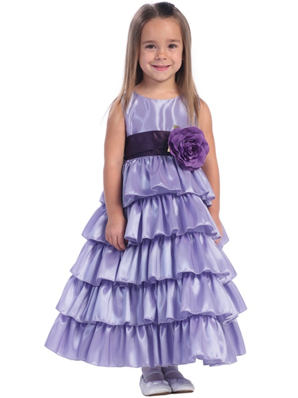 Ball-Gown-Sleeveless-Flower-Girl-Dress-with-Flower-Bow-in-White-Purple