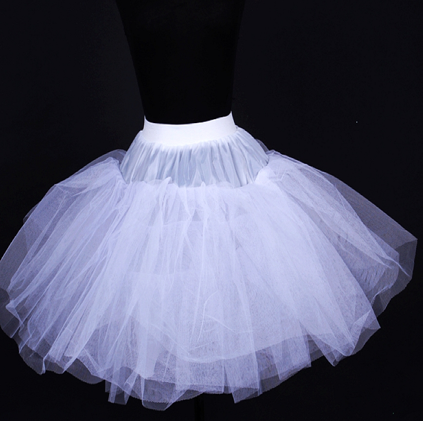 Ballet boneless short skirt evening dress short design panniers short design wedding dress pannier lolita pleated pannier w13