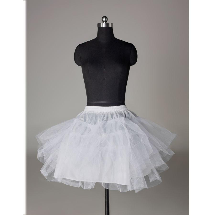 Ballet boneless short skirt evening dress wedding dress short design panniers slip pleated pannier
