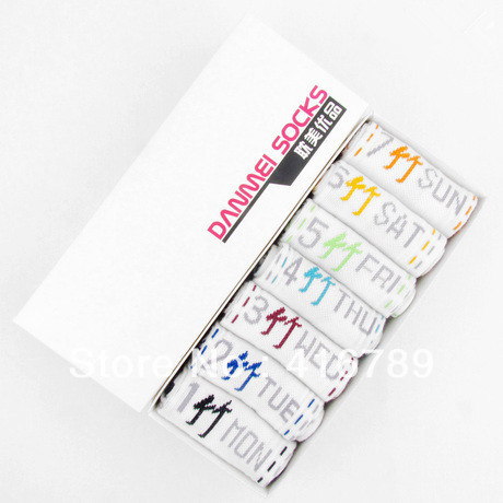 Bamboo Charcoal Fiber Men Women Gift Lovers Socks 7pairs/box Wholesale/Retail Free hipping