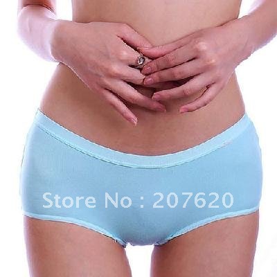 Bamboo charcoal fiber simple cotton underwear blue