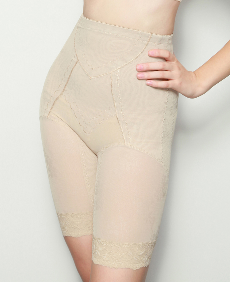 Bamboo embossed magnetic titanium fish bone postpartum abdomen drawing basin high waist slimming pants beauty care butt-lifting