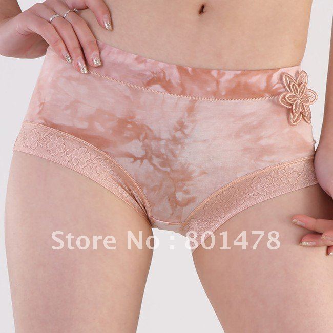 Bamboo fiber embroidery printing flounced women's underwear 113