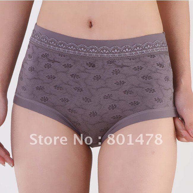 Bamboo fiber embroidery printing flouncing a large version of women's underwear 119