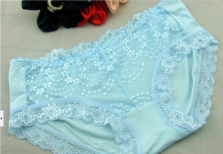 Bamboo Fiber  Low Waist  Lace Underwear(12 colors)  Free Shipping