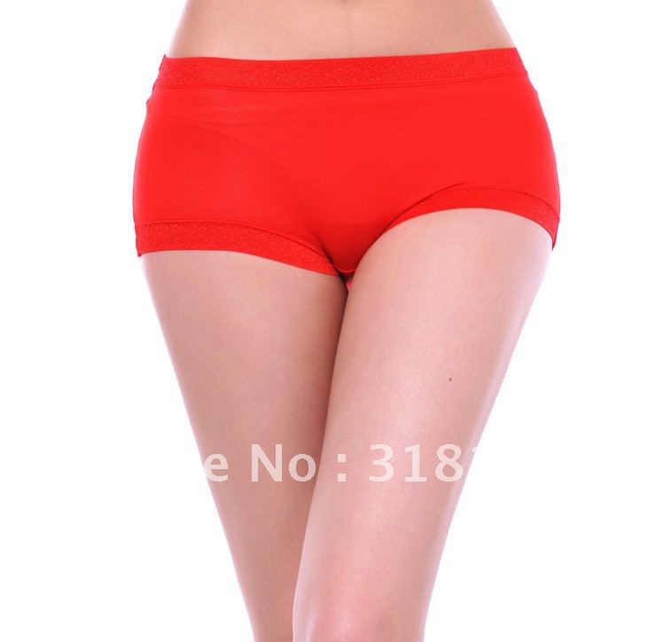 Bamboo Fiber Tracelessness Waist Panties Women's Underwear Briefs Knickers 900852-510009A Free shipping