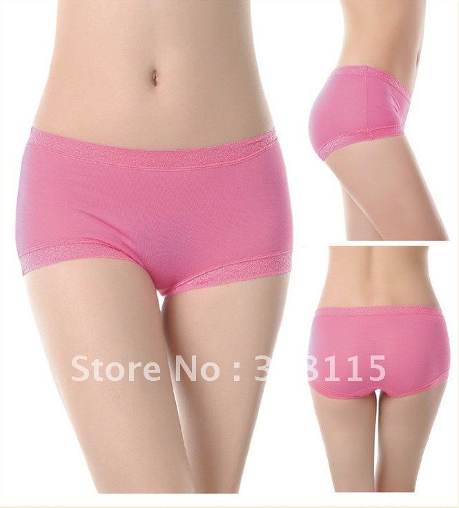 Bamboo Fiber Tracelessness Waist Panties Women's Underwear Briefs Knickers 900852-510009H Free shipping