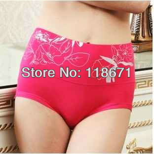 Bamboo fiber underwear briefs sexy printing waist abdomen and body