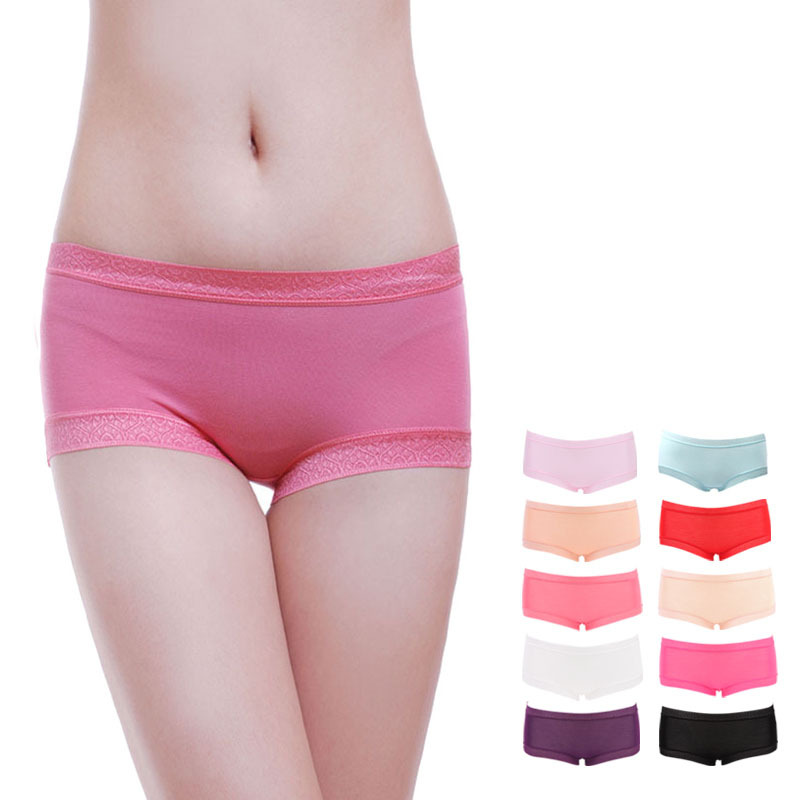 Bamboo fibre women's antibiotic panties soft mid waist female panties 5