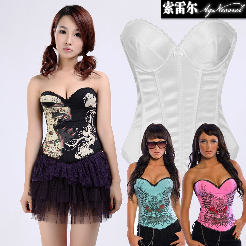 Bandage 100% cotton royal body shaping underwear fashion thin waist abdomen drawing corset vest tiebelt chest