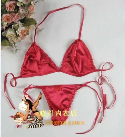 Bandage skimpily lacing temptation bikini sexy underwear women's thong set