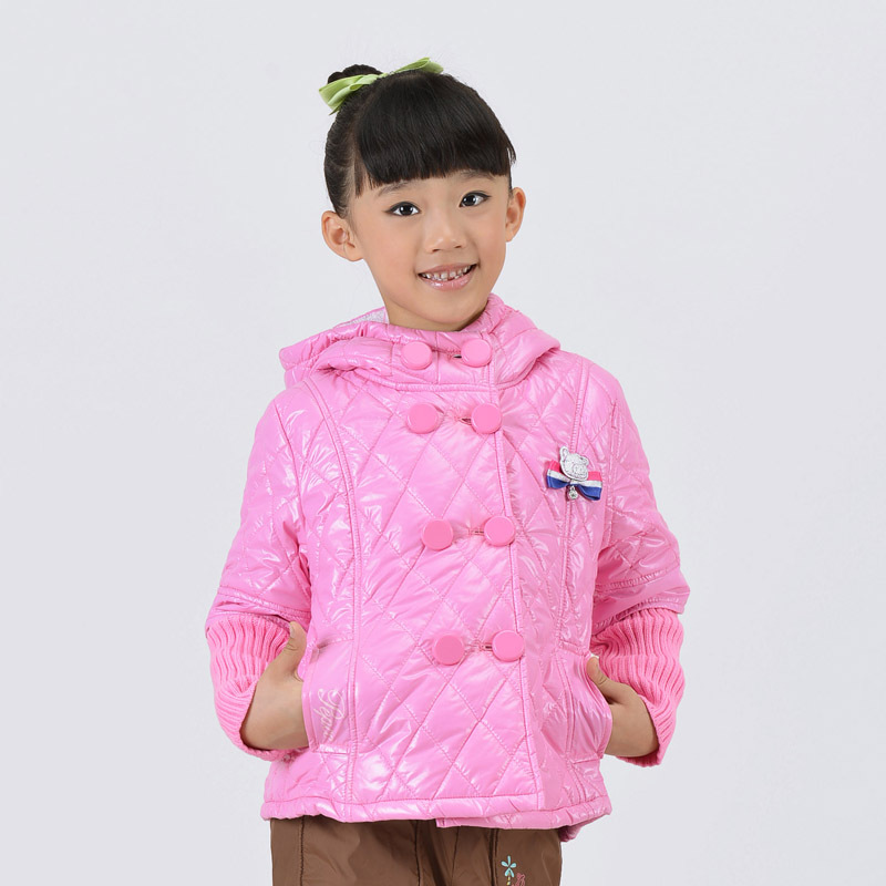 BANUM generation winter cute female child faux two piece cotton-padded coat 121470505