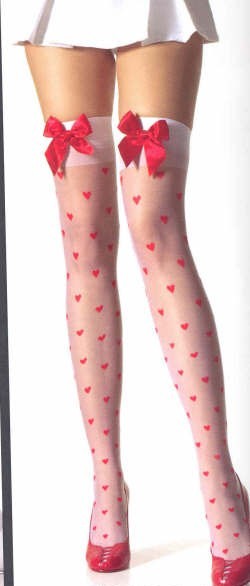 Barreled heart stockings red bow student socks stocking christmas socks cosplay socks