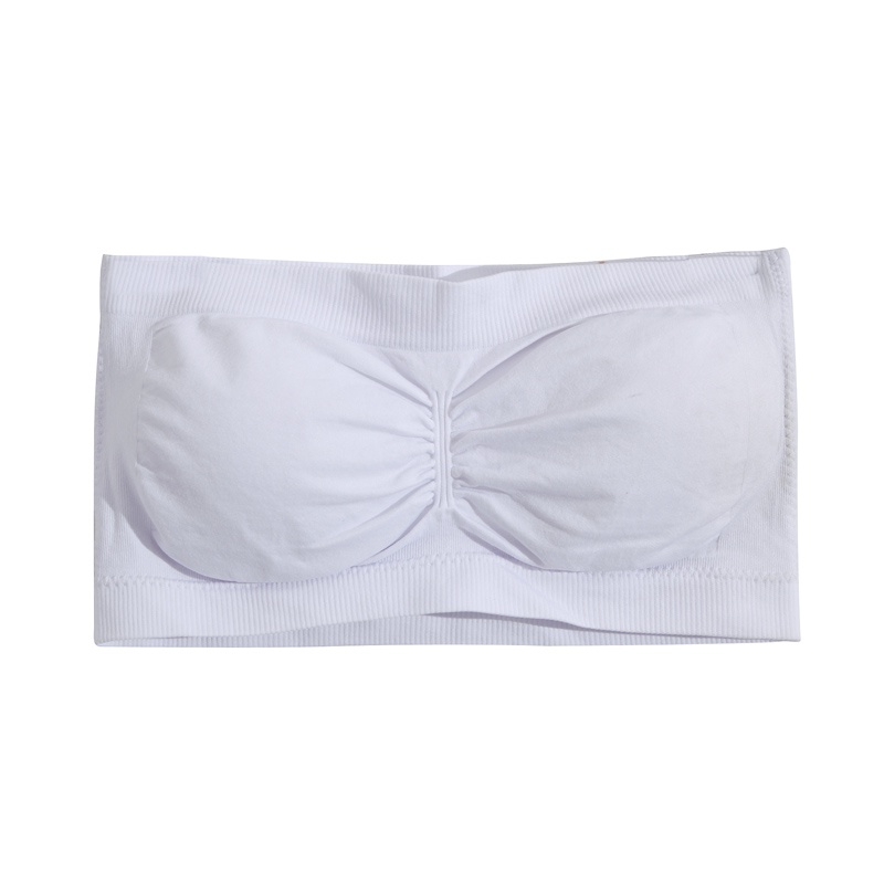 Basic . 100% all-match cotton pad tube top bra tube top around the chest black white grey