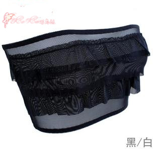 Basic gauze black white tube top lace decoration tube top bra