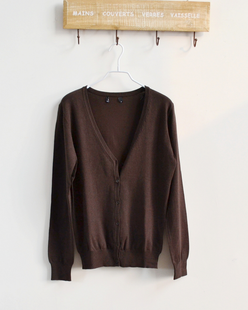 Basic long-sleeve brief all-match V-neck sweater female cardigan free shipping