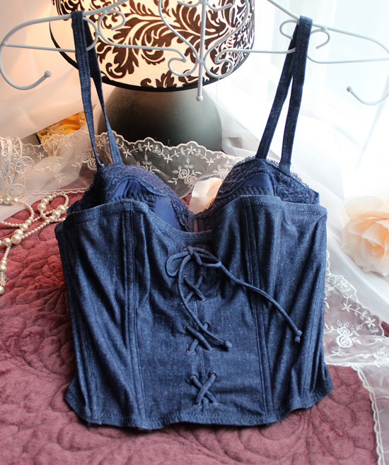 Basic vest denim spaghetti strap wire with buttons basic vest fashion