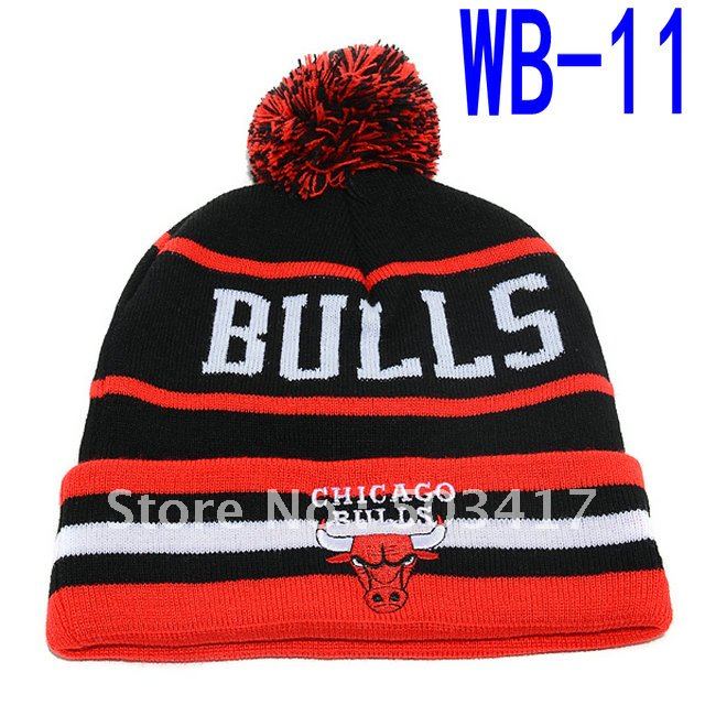 Basketball beanies bulls knitted hats thick winter hat sports snapback caps