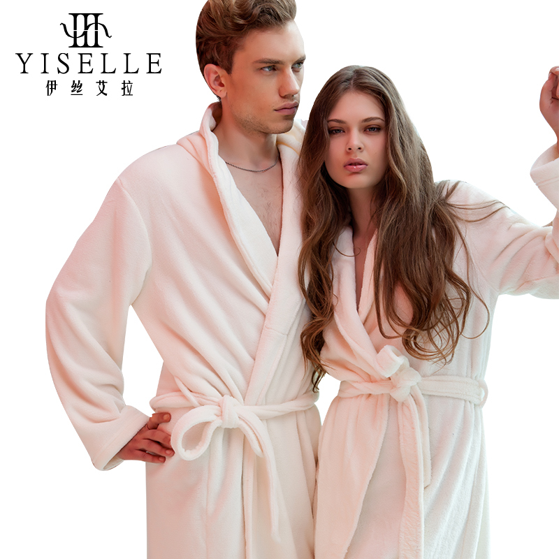 Bathrobes lovers design robe lounge thermal female 6508 male 6509