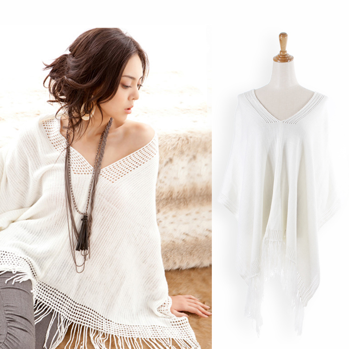 BB- B3416 2013 spring fashion tassel cloak all-match women's sweater