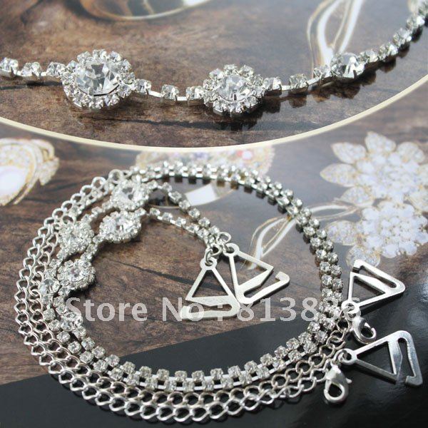 BB172-026!Min Order is USD10!Fashion Tpu Bra Strap Rhinestone Imitation Diamond Metal Crystal ladies' Underwear Ornament