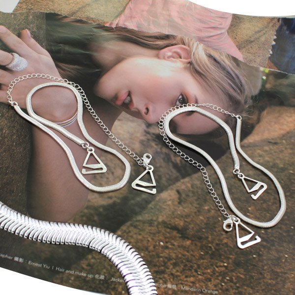 !BB172-042!Free Shipping!6Pairs/Lot!Crystal Color!Fashion Brass Metal Chain Bra Strap