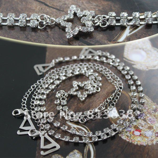 BB172-073!Min Order is USD10!Chain Fashion Shoulder Bra Strap Crystal Rhinestone Imitation Diamond Ladies' Lingerie Accessories