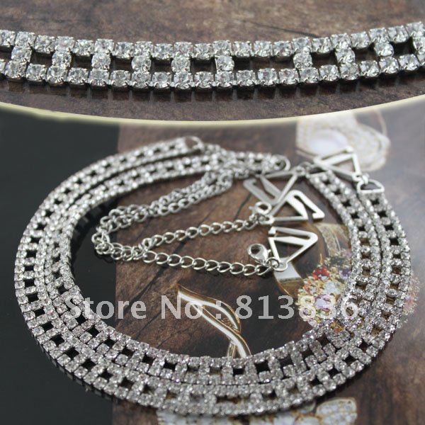 BB172-077!Min Order is USD10!Chain Fashion Shoulder Bra Strap Crystal Rhinestone Imitation Diamond Ladies' Lingerie Products