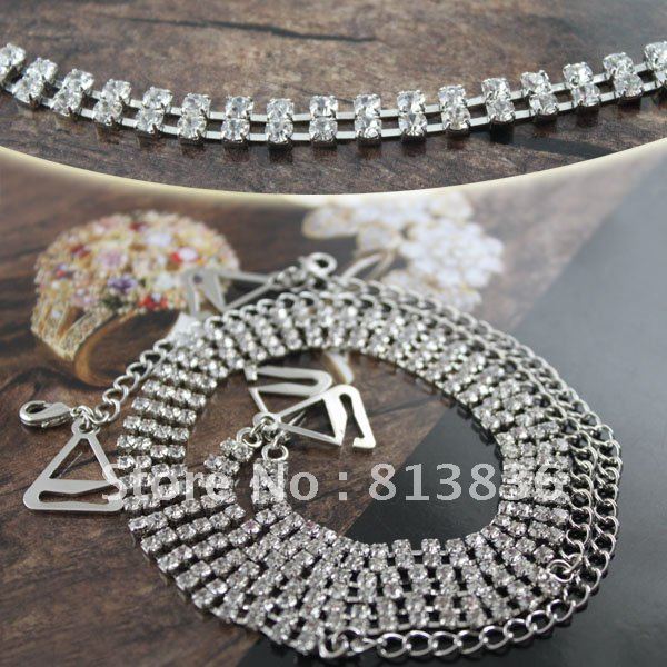 BB172-077!Min Order is USD10!Classic Fashion Shoulder Bra Strap Crystal Rhinestone Imitation Diamond Ladies' Lingerie Ornament